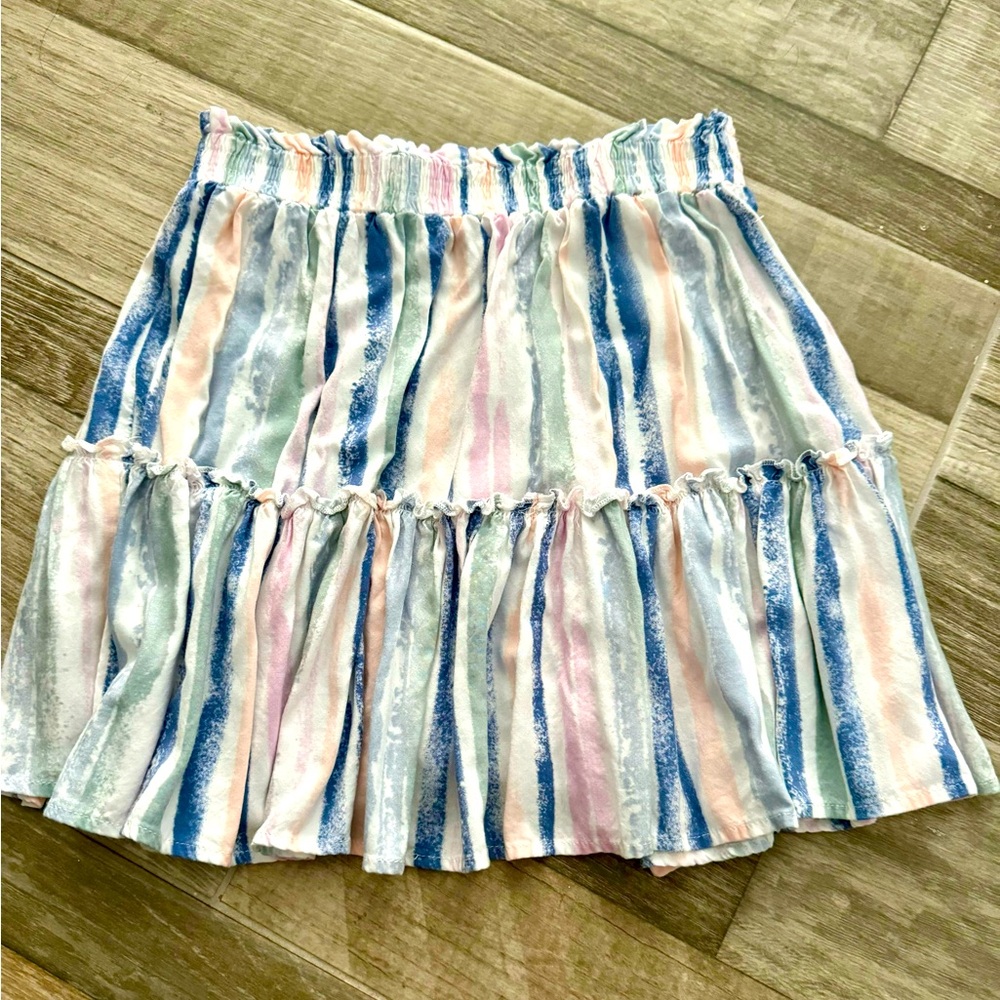 COPY - Ocean Drive Tie Dye Ruffled Mini Skirt